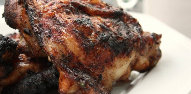 Chicken thighs with hot Sunday sauce