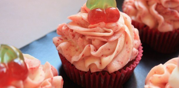 choc cherry cupcakes