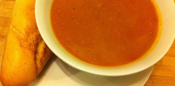 Butternut squash chorizo bean and harissa soup