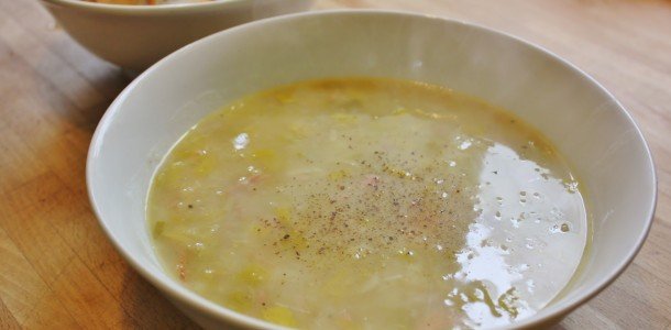 leek potato and ham soup