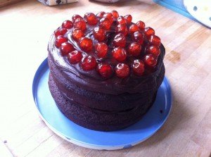 choc and cherry all in one cake
