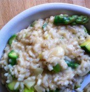 leek asparagus and courgette risotto