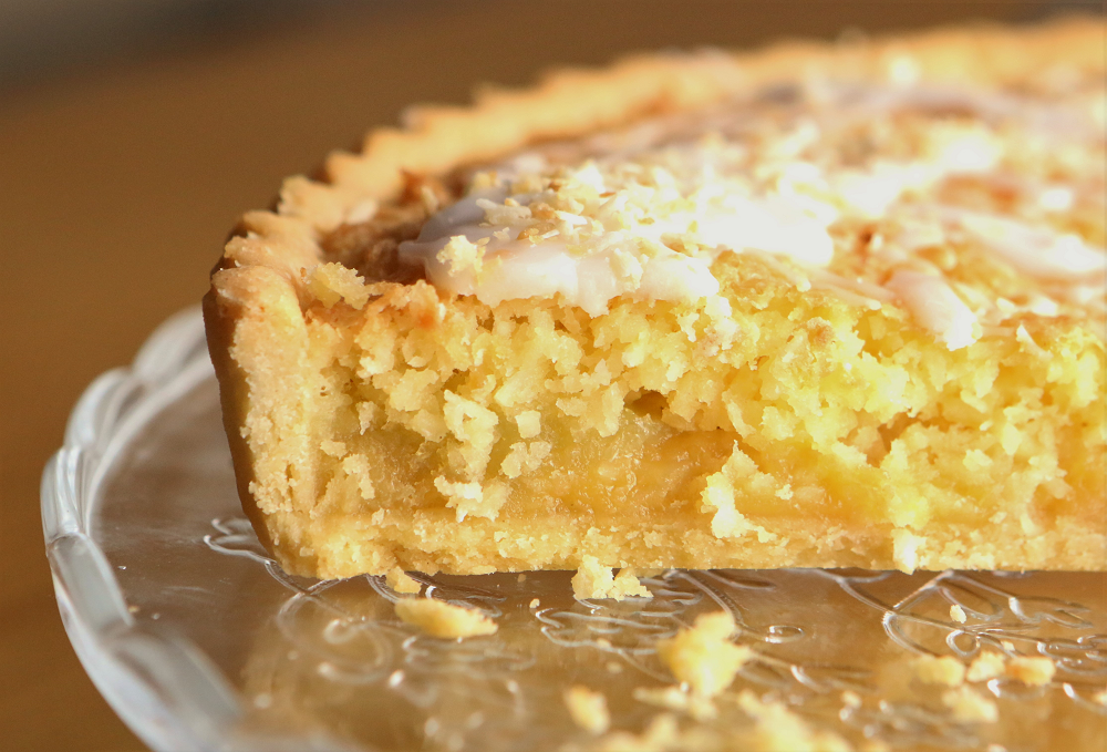 lemon and coconut tart close up recipes from a normal mum holly bell smaller