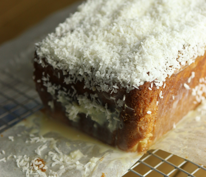 coconut and lime drizzle cake